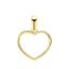 Corazón liso, elegante y sencillo colgante de oro 18k 